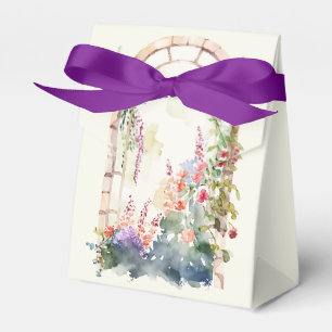 Arched Window Floral Display Favour Box