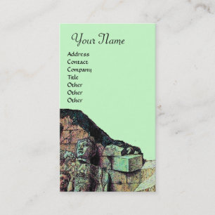 ARCHEO /Antiquary,Archaeology Monogram, Black Gree Business Card