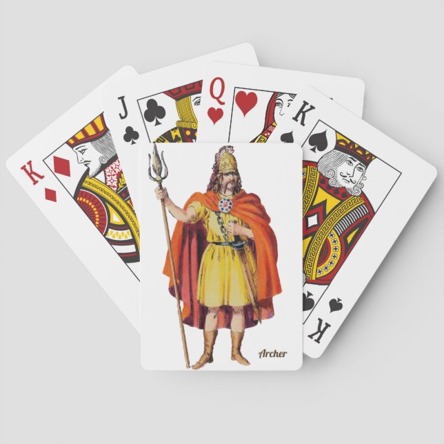 ARCHER ~Ancient Briton COSTUME ~ BC 54 ~ Playing Cards (Back)