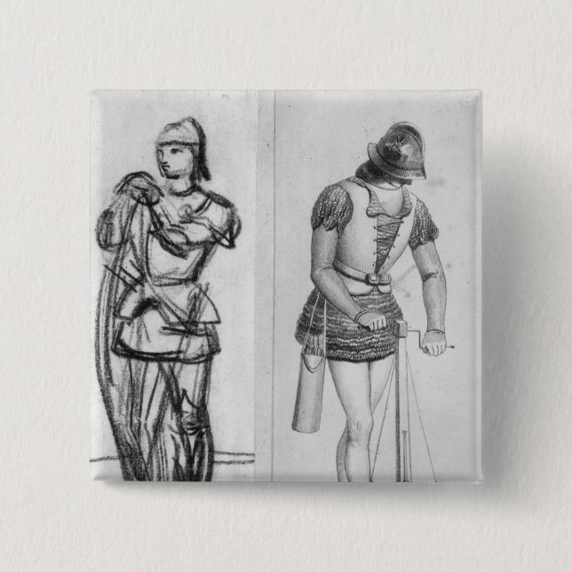 Archer and crossbowman 15 cm square badge (Front)