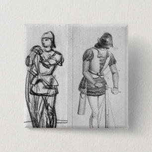 Archer and crossbowman 15 cm square badge