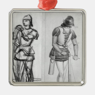 Archer and crossbowman metal tree decoration