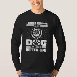 Archer Dog Bow Bowman Arrow Target Archery T-Shirt