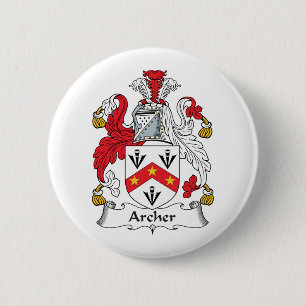Archer Family Crest 6 Cm Round Badge