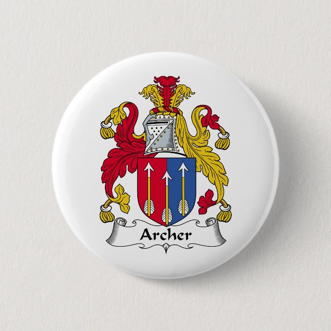 Archer Family Crest 6 Cm Round Badge (Front)