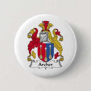 Archer Family Crest 6 Cm Round Badge