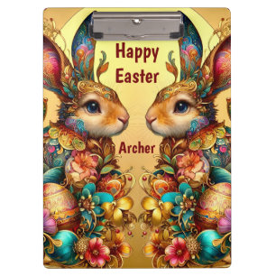 ARCHER ~ HAPPY EASTER ~ EASTER BUNNIES ~ CLIPBOARD