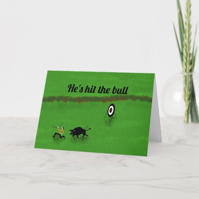 archer hits the bull card (Front)