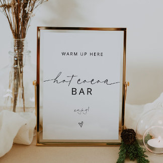 ARCHER Minimalist Hot Cocoa Bar Sign