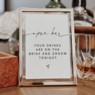 ARCHER Minimalist Open Bar Sign