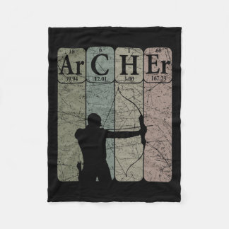 Archer Periodic Table Elements Bow Hunting Archery Fleece Blanket