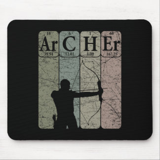 Archer Periodic Table Elements Bow Hunting Archery Mouse Mat