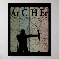 Archer Periodic Table Elements Bow Hunting Archery