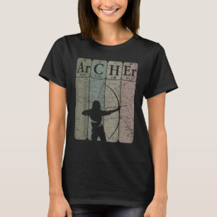 Archer Periodic Table Elements Bow Hunting Archery T-Shirt