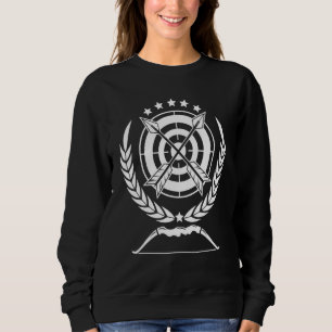 Archer Player Retro Archery Target Bow And Arrow Sweatshirt