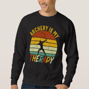 Archer Retro Vintage Archery Is My Therapy Arche Sweatshirt