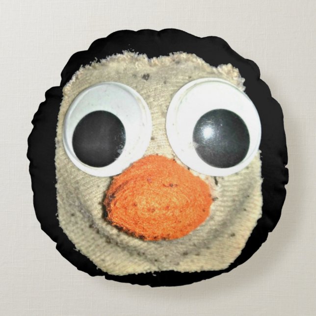 Archer Round Pillow (Googly Eyes) (Front)