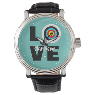 Archer Target Board Love Archery Personalised Watch