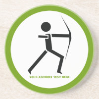 Archer with his bow black, green archery custom