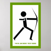 Archer with his bow black, green archery custom