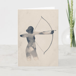 Archeres Watercolor Silhouette Card