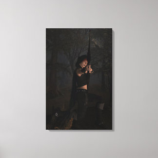 Archeress Digital Fantasy Art on Canvas Print
