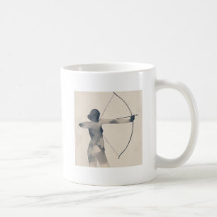 Archeress Watercolor Silhouette Coffee Mug
