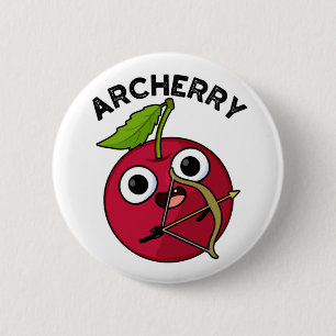 Archerry Funny Fruit Archery Pun 6 Cm Round Badge