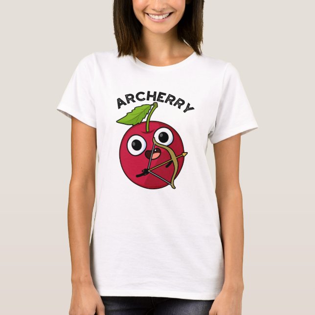 Archerry Funny Fruit Archery Pun  T-Shirt (Front)