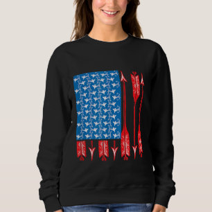Archers Usa Flag Archery Bow And Arrow Sweatshirt