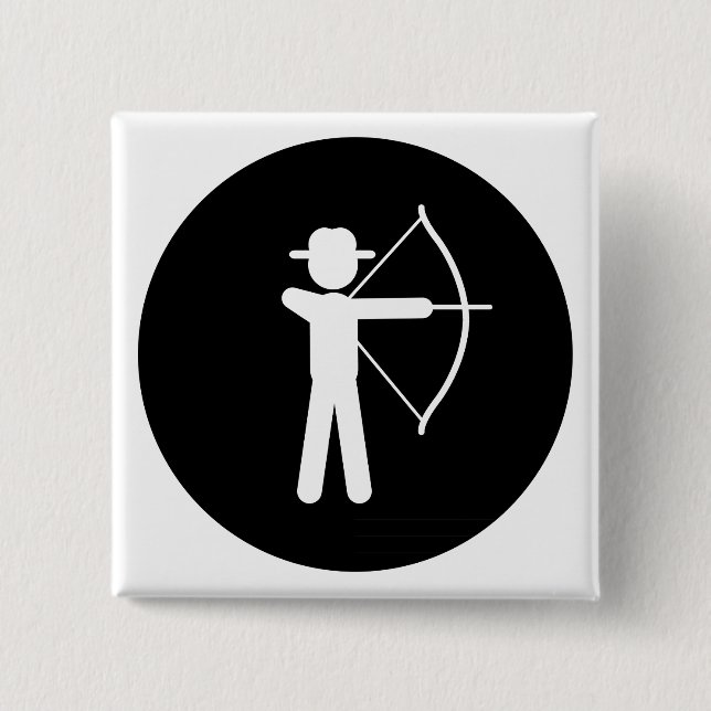 Archery 15 Cm Square Badge (Front)