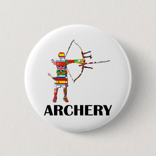 Archery 6 Cm Round Badge