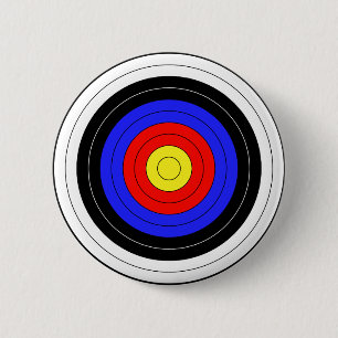 archery 6 cm round badge