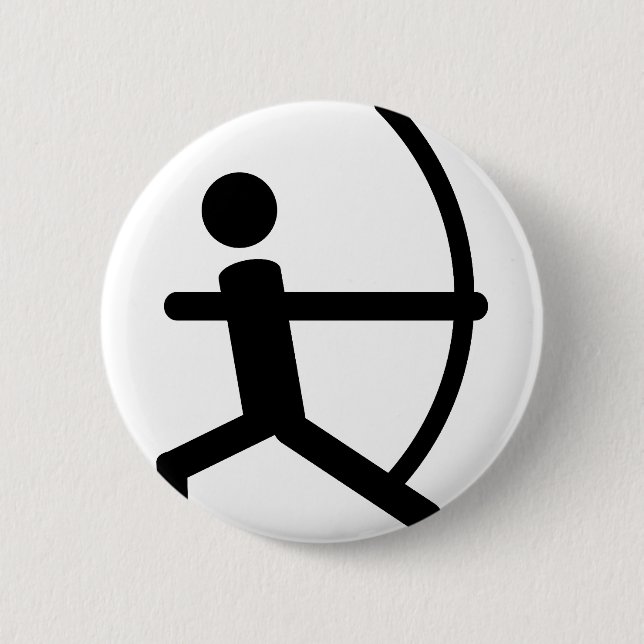 archery 6 cm round badge (Front)