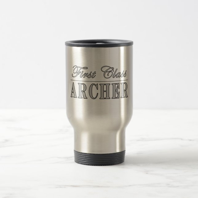Archery and Archers : First Class Archer Travel Mug (Center)