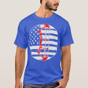 Archery Archer American Flag Bow Hunting T-Shirt