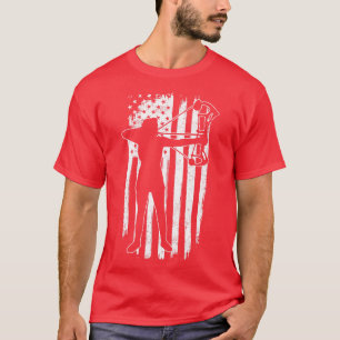Archery Archer American Flag  T-Shirt