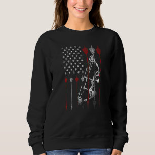 Archery Archer Usa American Flag Vintage Arrow Com Sweatshirt