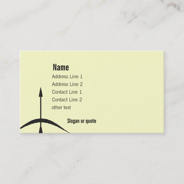 Archery Arrow Business Card (Front)