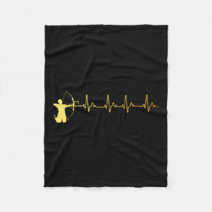 Archery Art For Men Women Youth Bow Hunting Archer Fleece Blanket