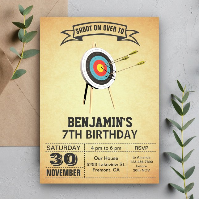 Archery Birthday Party Invitation (Creator Uploaded)