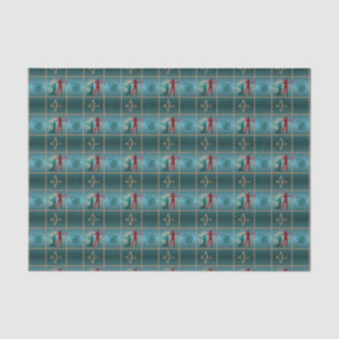Archery Bow and Arrow - Green Pattern Tissue Paper