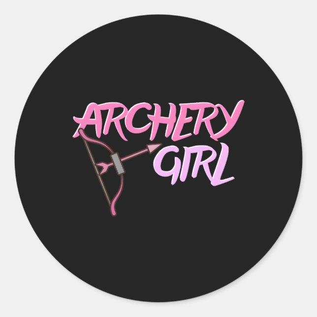 Archery Bow And Arrow Y Sports Classic Round Sticker (Front)
