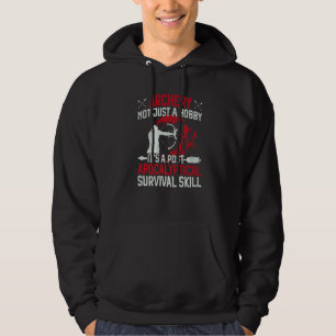 Archery Bow Archer Vintage Archery Not Just A Hobb Hoodie