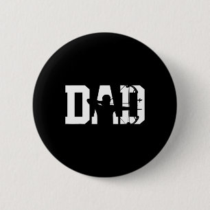 Archery Bow Hunting Dad Fathers Day 6 Cm Round Badge