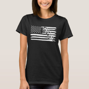 Archery Bow Hunting Usa Flag 4th Of July Vintage T-Shirt