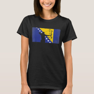 Archery Bow Sport Vintage Bosnia Flag Art  Archeri T-Shirt