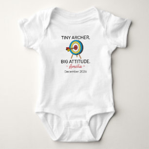 Archery Bow Tiny Archer Big Attitude - Archery Baby Bodysuit