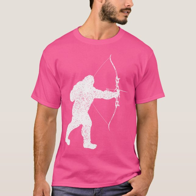 Archery Bowman Archer Bowhunter Arrow Bow Bigfoot  T-Shirt (Front)