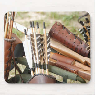 Archery Bows, Arrows and Quivers Mouse Mat